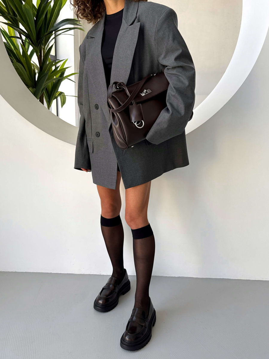 Сумка крос-боді ДЖОРДЖІЯ шоколадна LEMAN LM4830-2